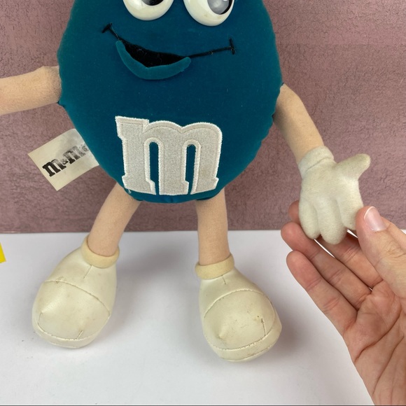 Vintage M&M's Blue White Plush Stuffed Animal New With Tag - Picture 3 of 8